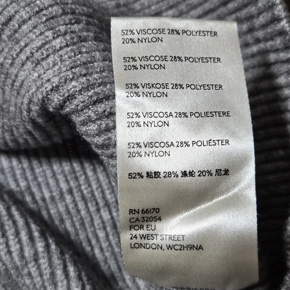 Free People SOFTLY STRUCTURED TUNIC SLOUCHY‎ FIT SWEATER in GREY Size Small